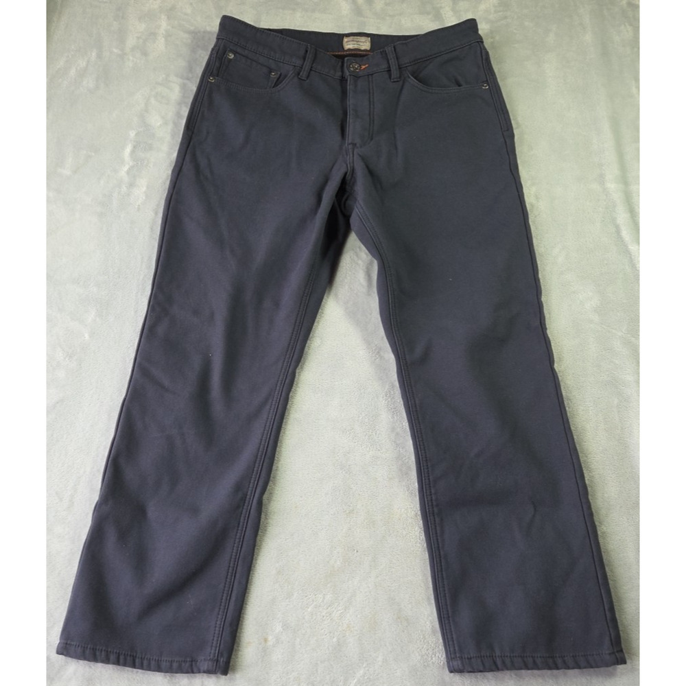 Weatherproof Vintage Pants Sz 34x29 (34x27) Fleece Lined Dark Gray Mid Rise 0974